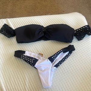 Beach bunny black and white bikini. Only worn a few times. In great condition.
